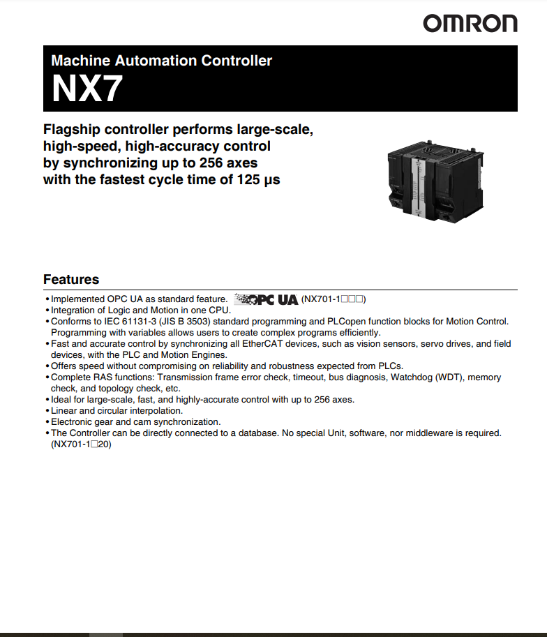 NX7 Machine Automation Controller