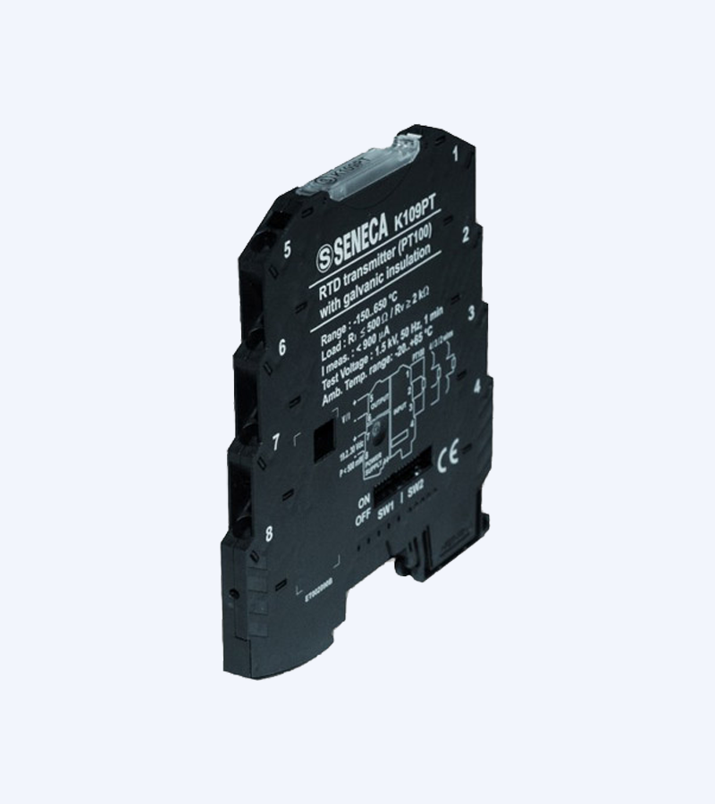 مبدل ترنسمیتر دما PT100 به آنالوگ K109PT برند SENECA ایتالیا