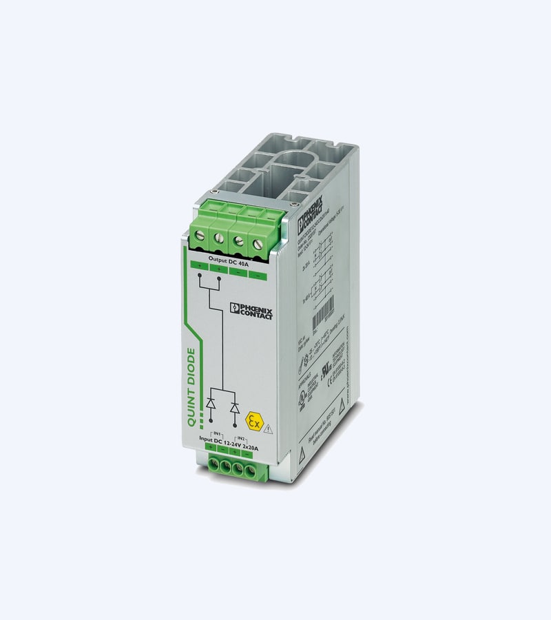 منبع تغذیه فونیکس QUINT-DIODE/12-24DC/2X20/1X40